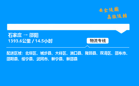 石家莊到邵陽物流專線-整車運輸/零擔配送-石家莊至邵陽貨運公司